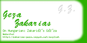 geza zakarias business card